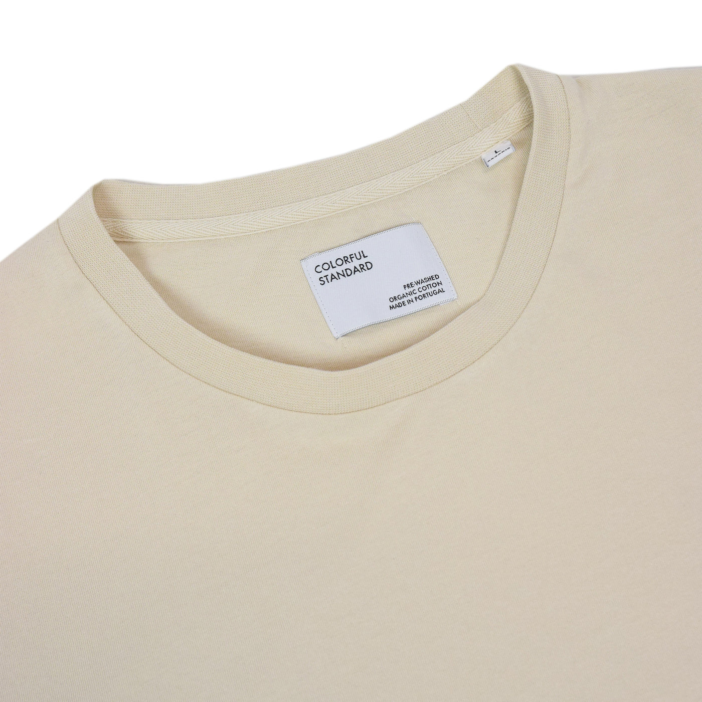 Colorful Standard Classic Organic Cotton Tee Ivory White collar