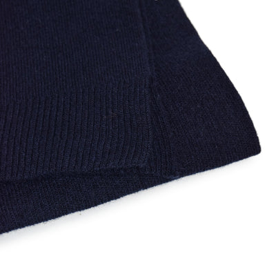 Colorful Standard Classic Organic Cotton Scarf Navy Blue backColorful Standard Merino Wool Unisex Scarf Navy Blue DETAIL