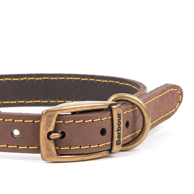 Barbour Leather Dog Collar Brown Buckle