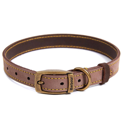 Barbour Leather Dog Collar Brown 