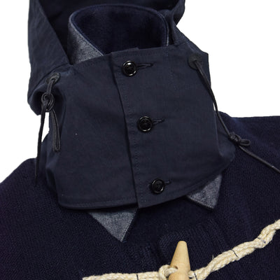 Haversack Wool Hooded Duffle Coat Jacket Made in Japan XL HOOD FASTENING