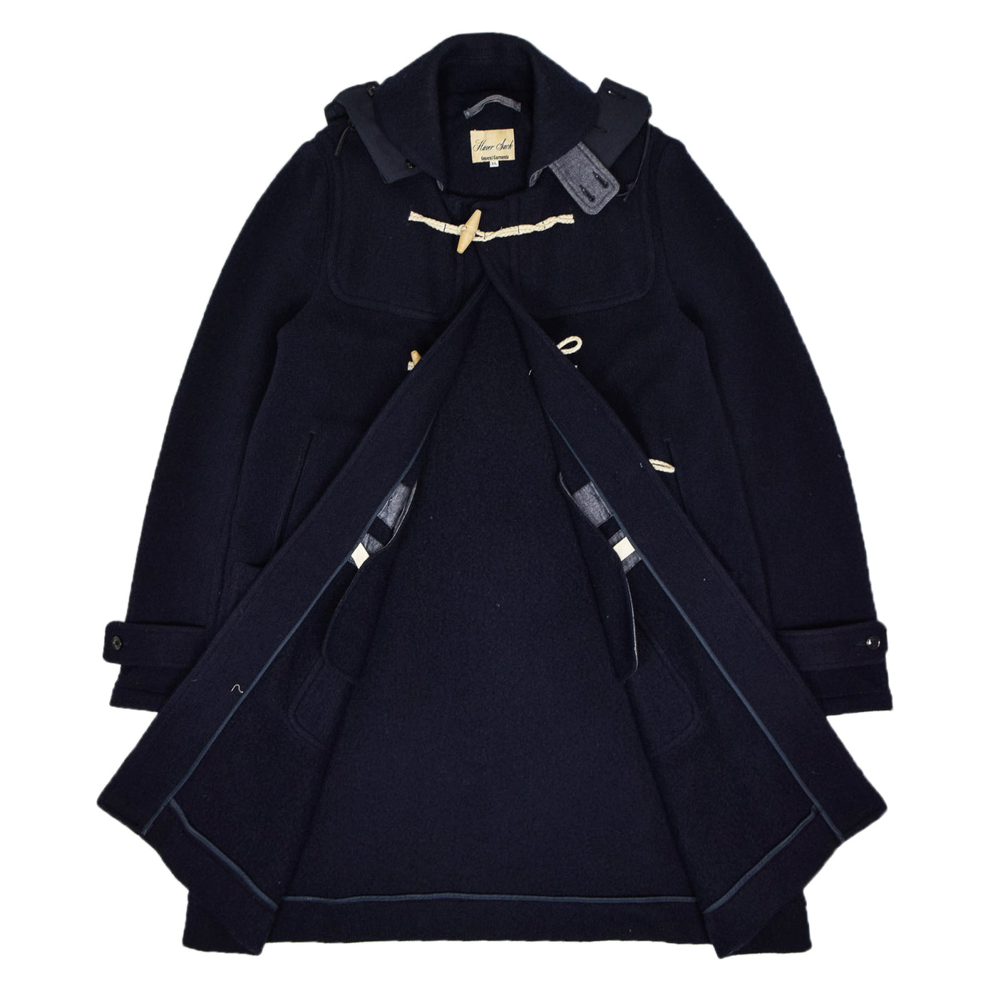 Haversack Wool Hooded Duffle Coat Jacket Made in Japan XL INTERNAL