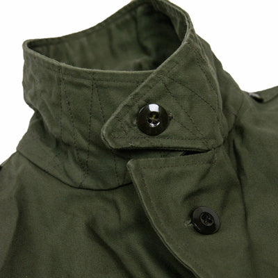 Vintage 80s Seyntex Green Dutch Army Cotton Military Field Jacket Small
