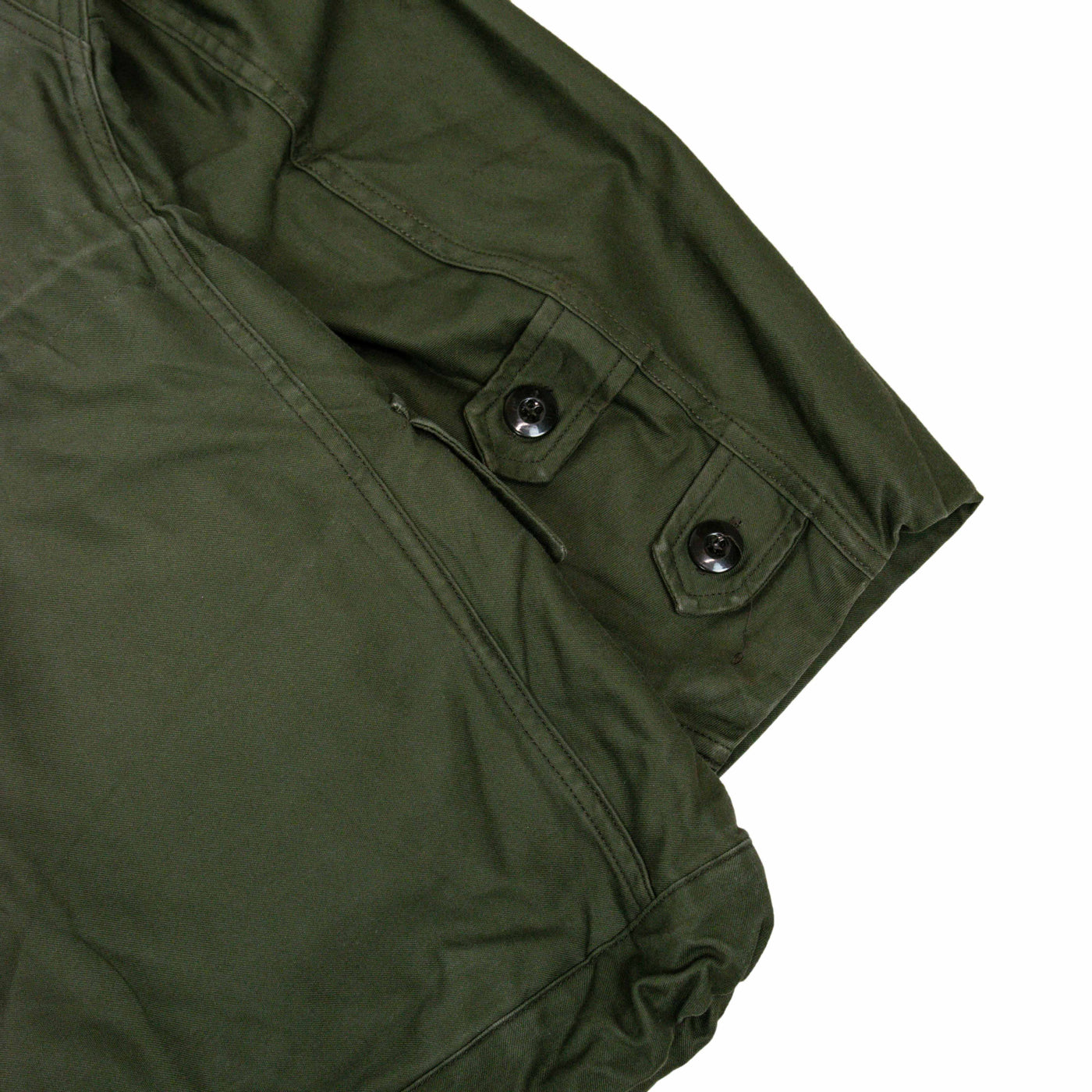 Vintage 80s Seyntex Green Dutch Army Cotton Military Field Jacket Small