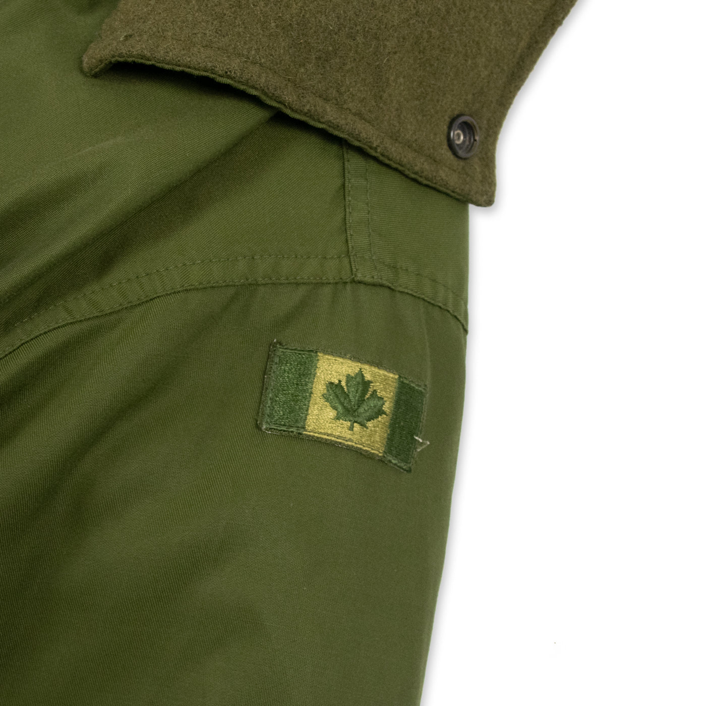 Canadian Army Arctic Winter Parka Heavy Duty Jacket Olive Green L Regular FLAG PATCH