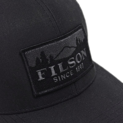 Filson Logger Mesh Cap Black front detail