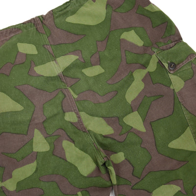 Vintage 60s Military Finnish M62 Army Camo Mountain Field Trousers 34-36 W BACK DETAIL