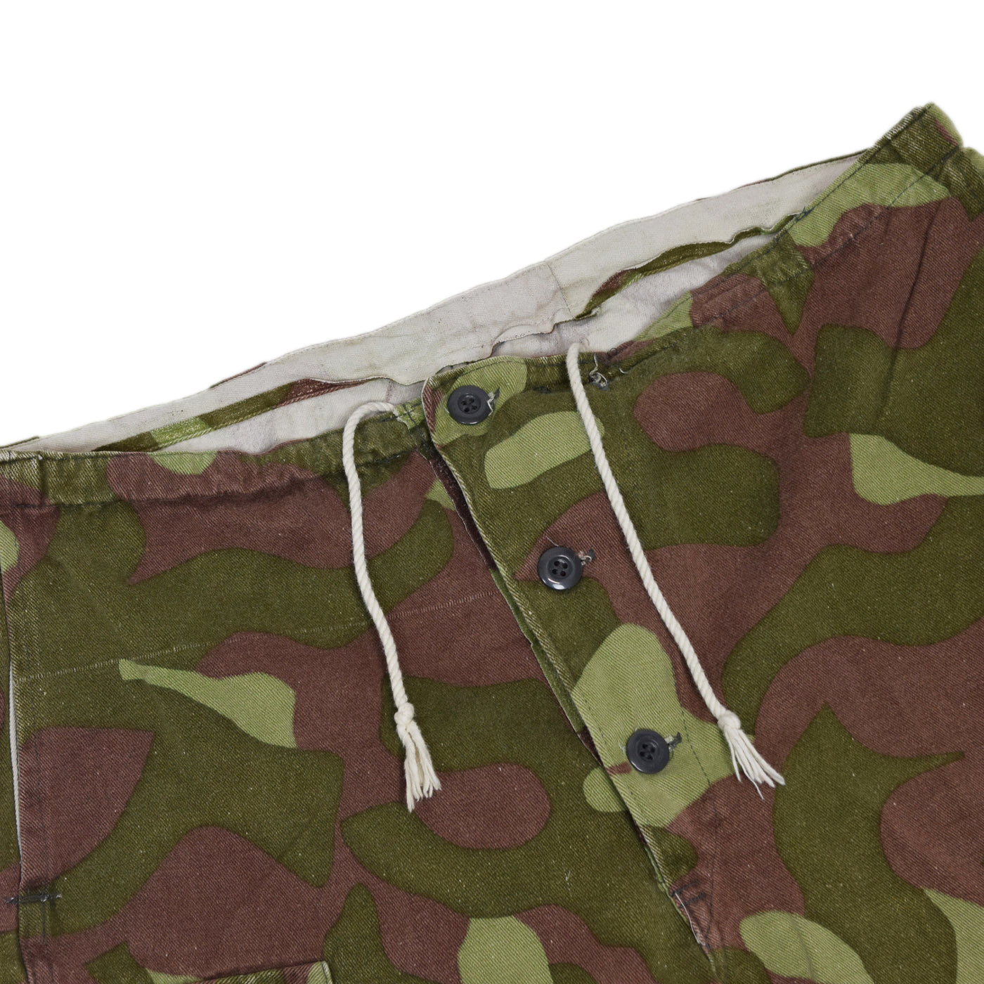 Vintage 80s Military Finnish Army Camo Mountain Field Trousers Reversible 34 W waist