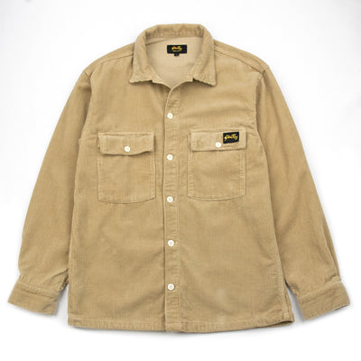 Stan Ray Cotton Corduroy CPO Style Shirt Khaki Front