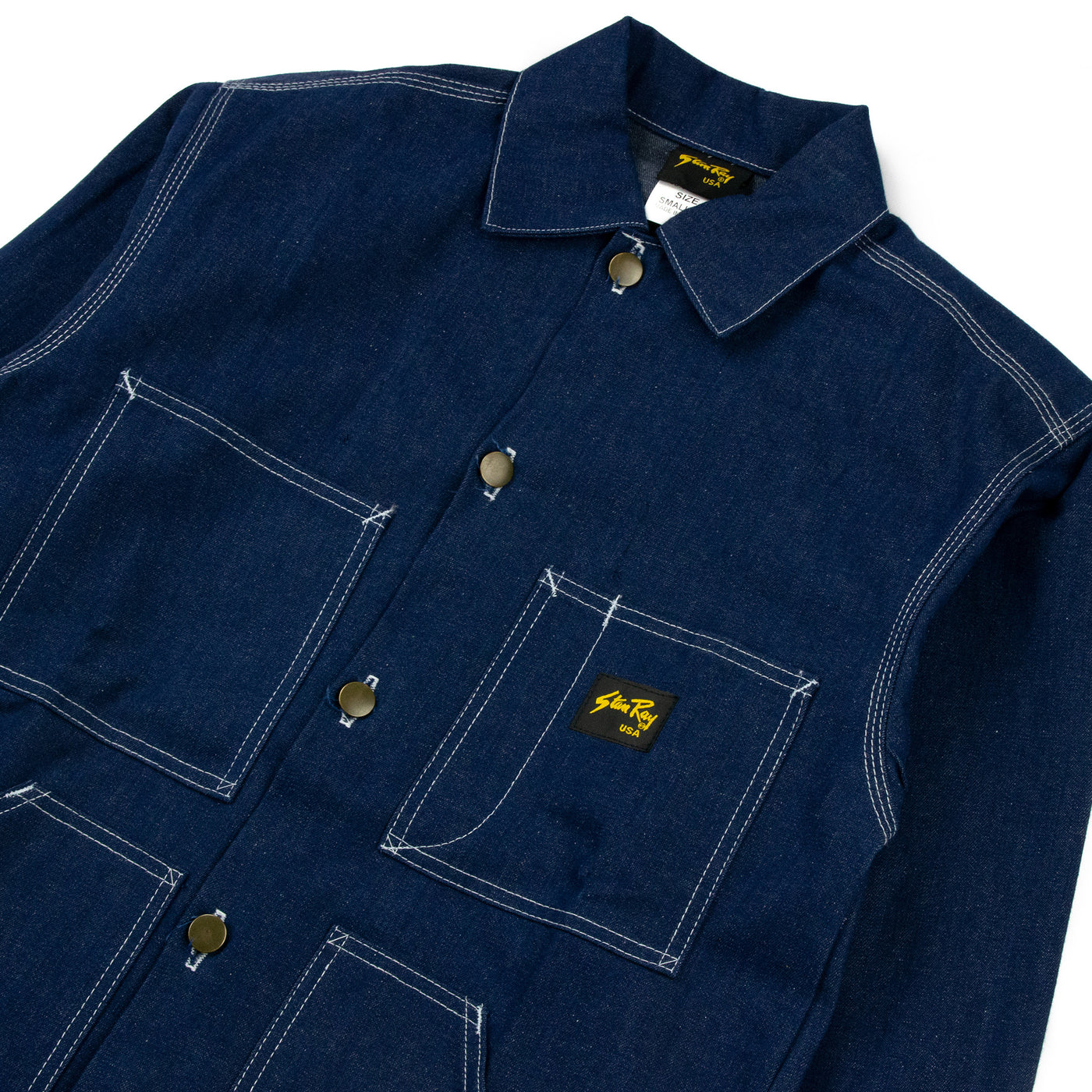 Stan Ray Shop Jacket Washed Chambray Made In USA Detail