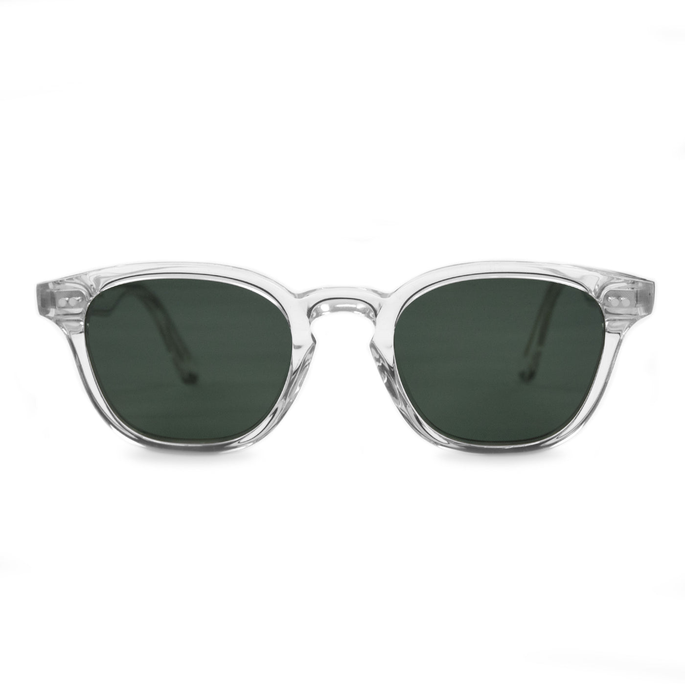 Monokel River Crystal Sunglasses Green Solid Lens FRONT