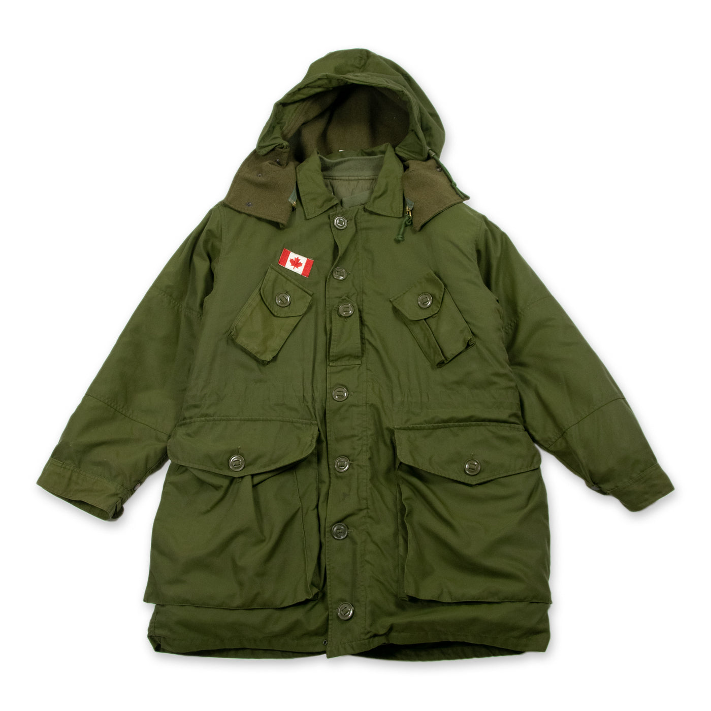 Canadian Army Arctic Winter Parka Heavy Duty Jacket Olive Green L Regular FRONT