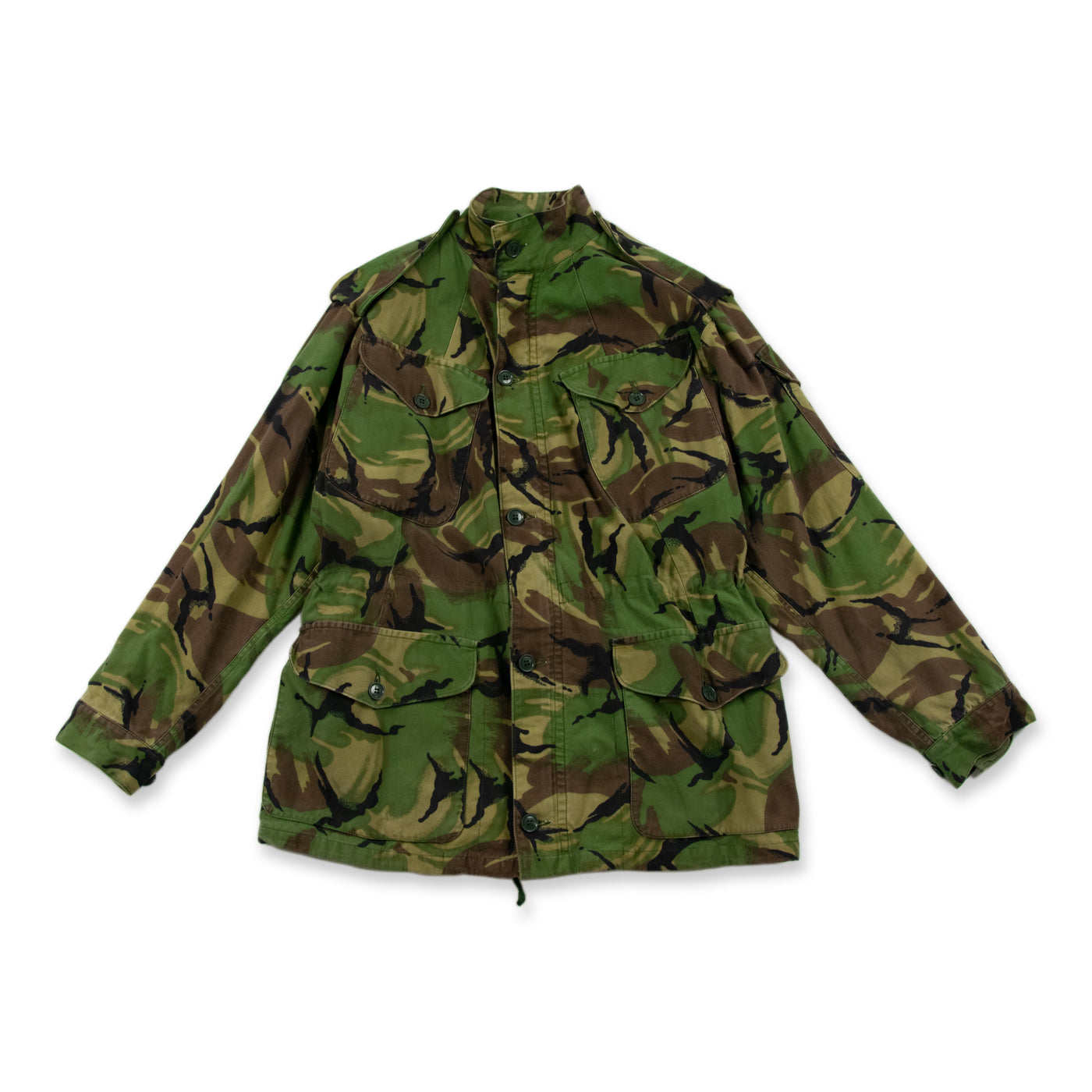 Vintage 90s British Army Combat Smock Temperate Woodland DPM Camo Jacket M FRONT