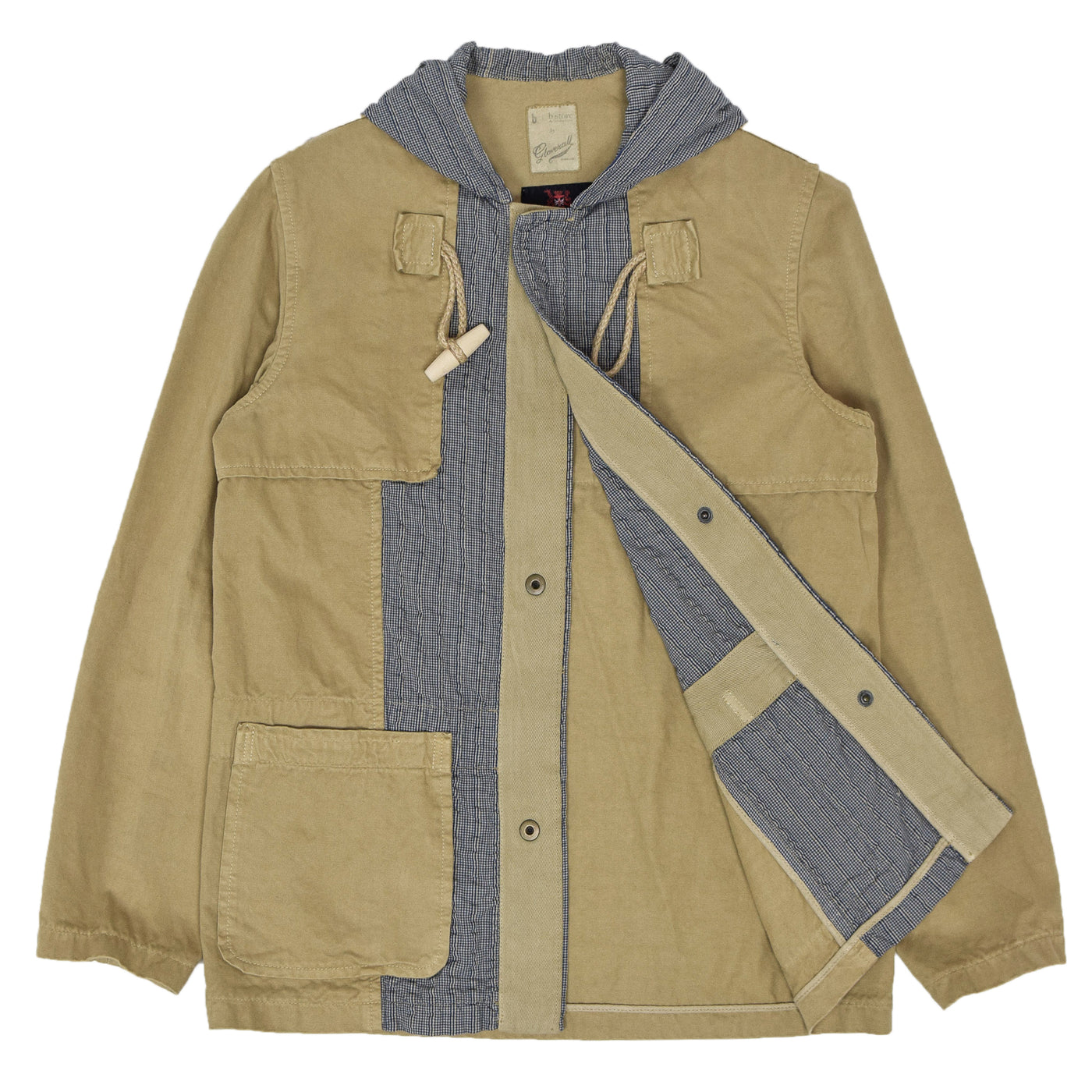 Gloverall X B Store Summer Duffle Style Hooded Cotton Jacket Made In England M internal