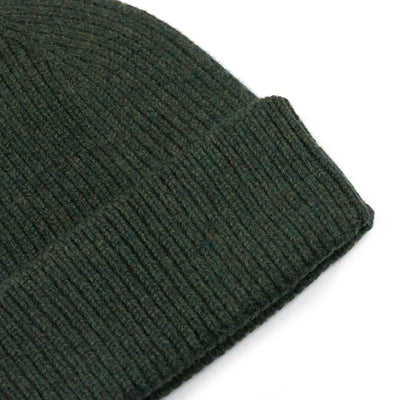 Colorful Standard Merino Wool Unisex Beanie Hat Hunter Green RIB