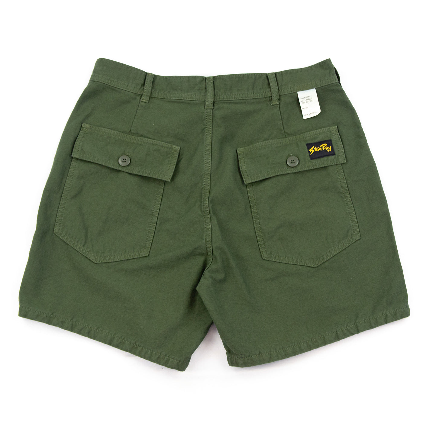 Stan Ray Fat Shorts Olive Green Back
