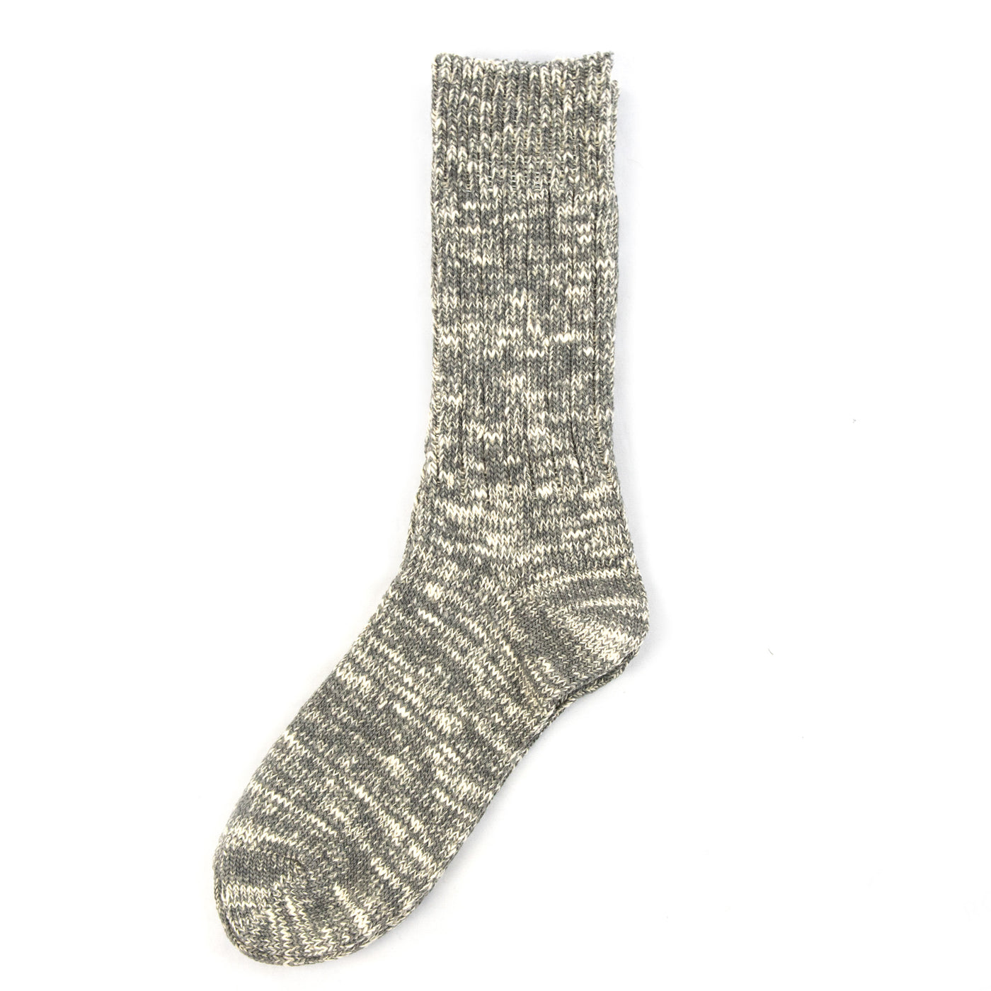 Rototo Low Gauge Wool Socks Grey Made In Japan FRONT 