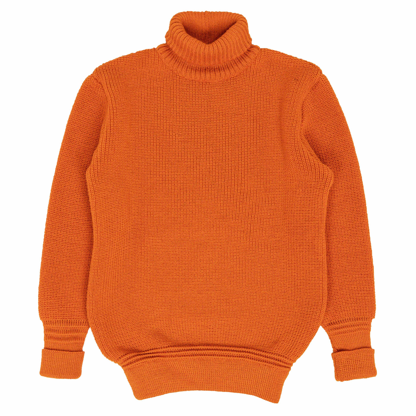 Heimat U Boat Roll Neck Virgin Wool Sweater Rescue Orange FRONT