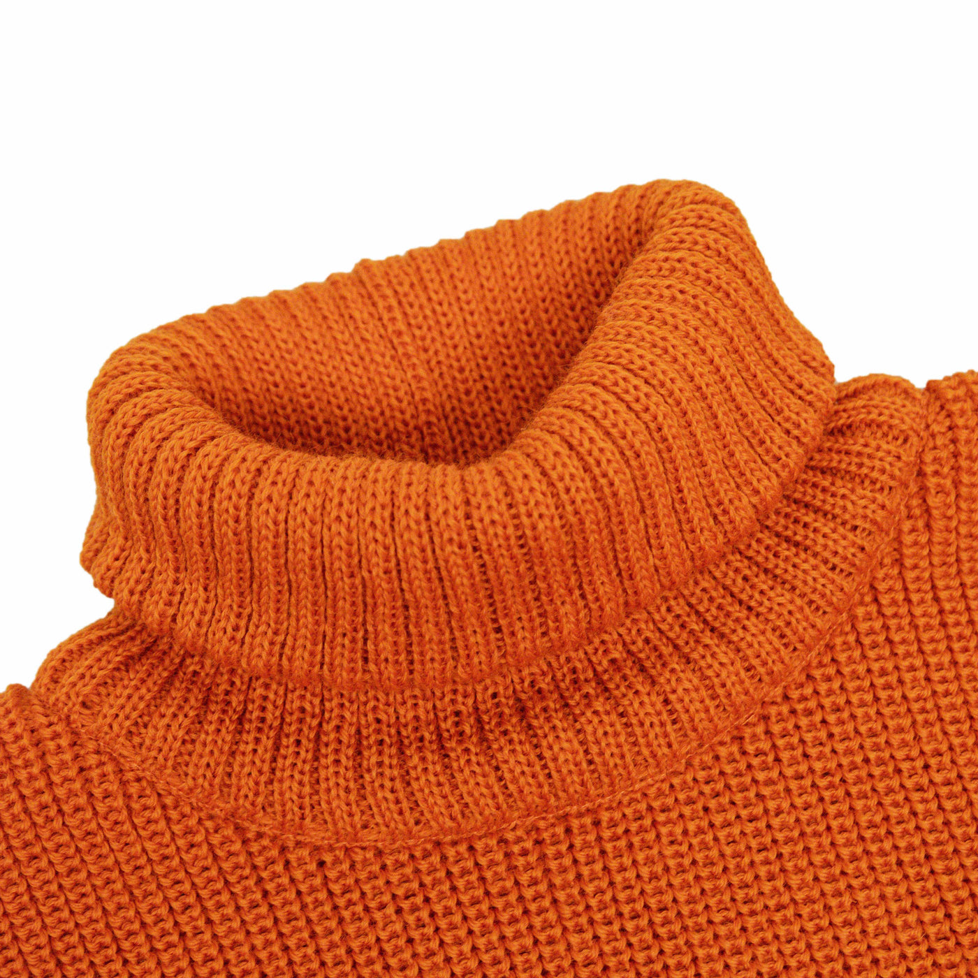 Heimat U Boat Roll Neck Virgin Wool Sweater Rescue Orange ROLL NECK
