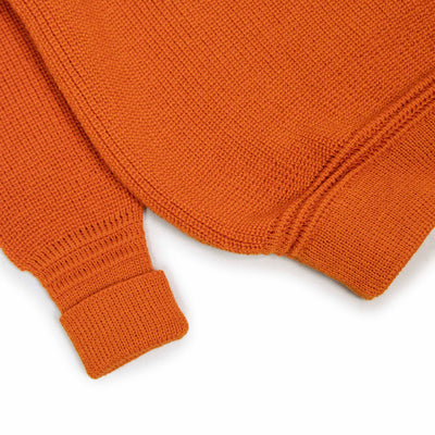 Heimat U Boat Roll Neck Virgin Wool Sweater Rescue Orange CUFF