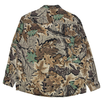 Vintage Walls Tree Leaf Camo Hunting Shooting Cotton Long Sleeve Shirt XL / XXL back