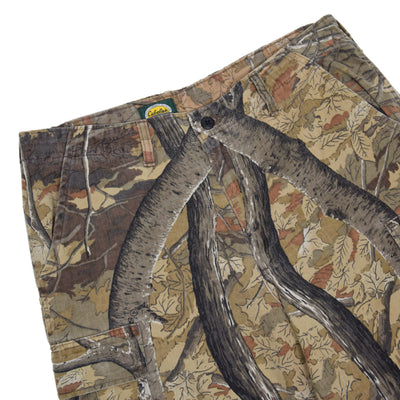 Vintage Cabela's Leaf Camo Hunting Cargo Pants Field Trousers USA Made 36W front detail