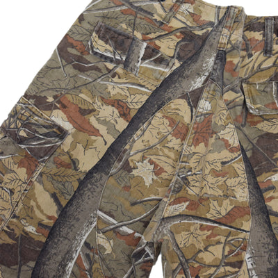 Vintage Cabela's Leaf Camo Hunting Cargo Pants Field Trousers USA Made 36W back detail
