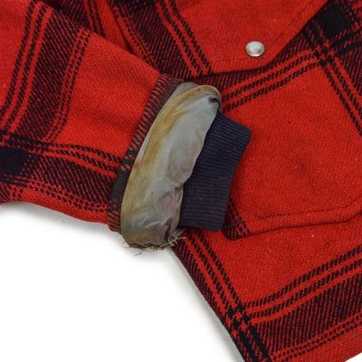 Vintage 50s Hercules by Sears Wool Double Mackinaw Hunting Plaid Jacket S CUFF
