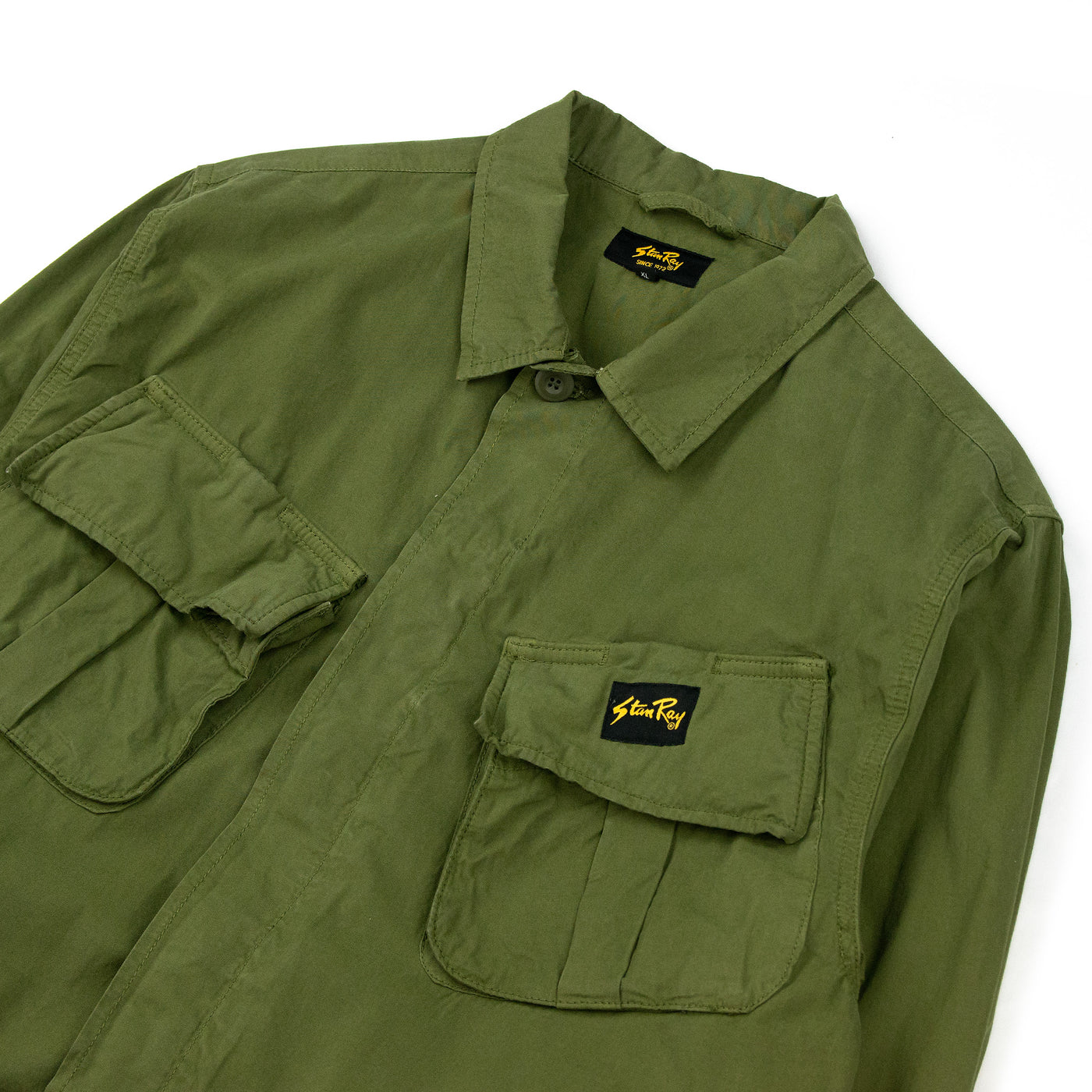 Stan Ray Tropical Jacket Over Shirt Olive Poplin CHEST