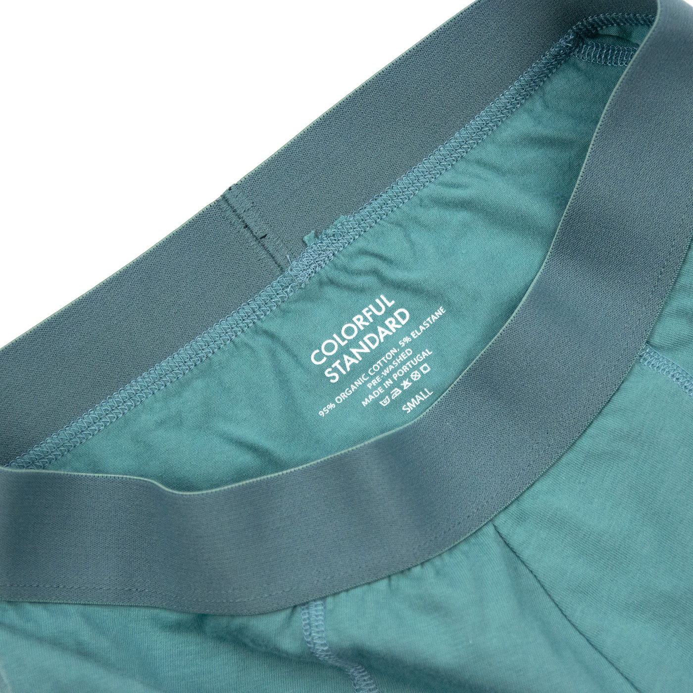 Colorful Standard Organic Cotton Boxer Shorts Stone Blue LABEL