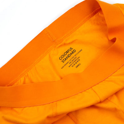 Colorful Standard Organic Cotton Boxer Shorts Sunny Orange LABEL