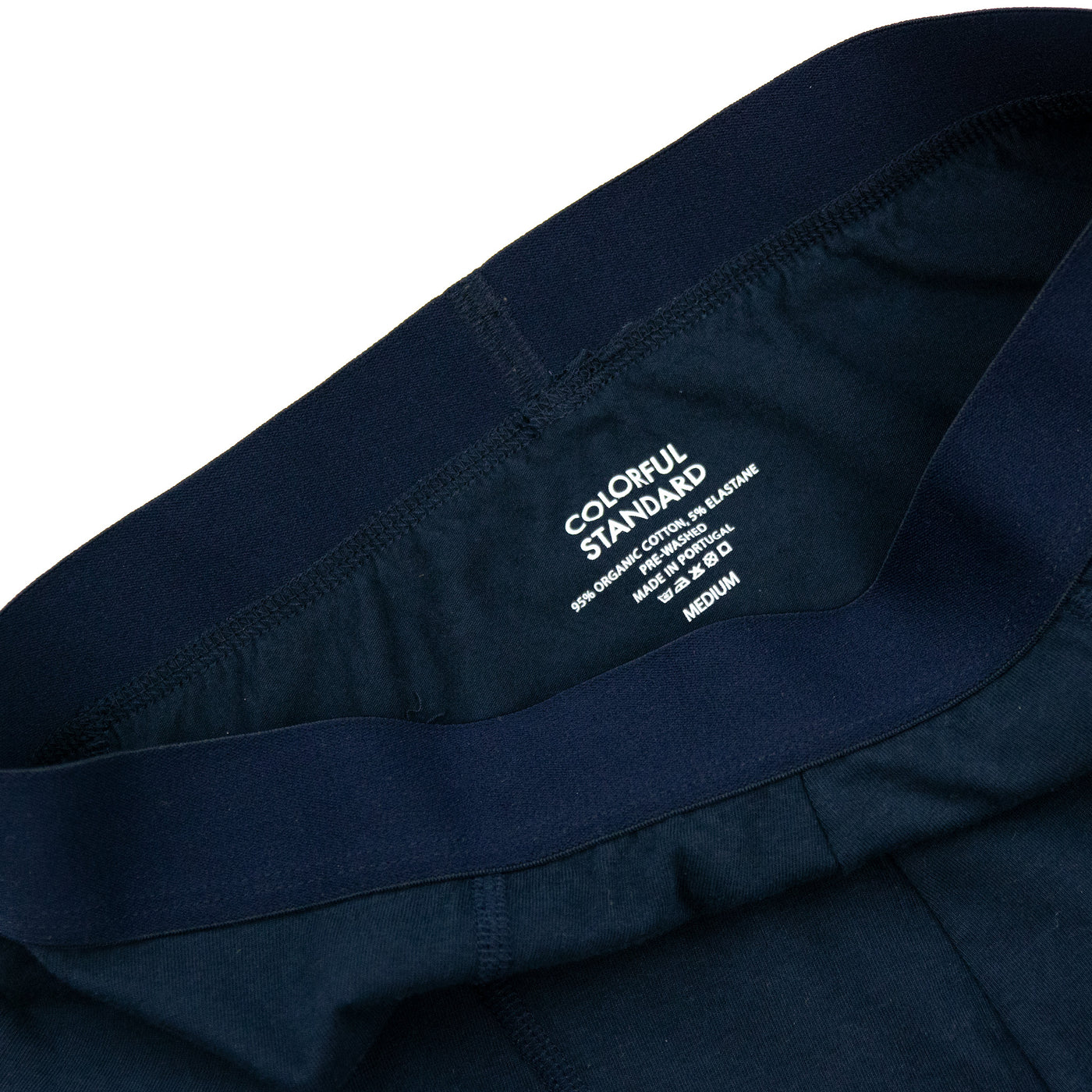 Colorful Standard Organic Cotton Boxer Shorts Navy Blue LABEL