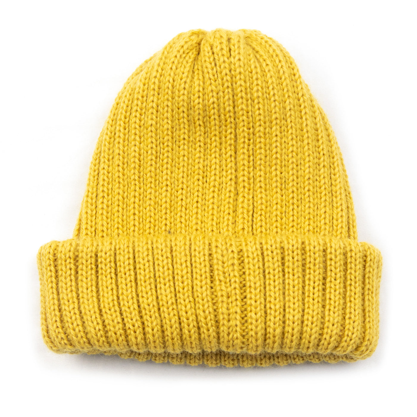 Connor Reilly Wool Watch Cap Mustard Made In England BACK