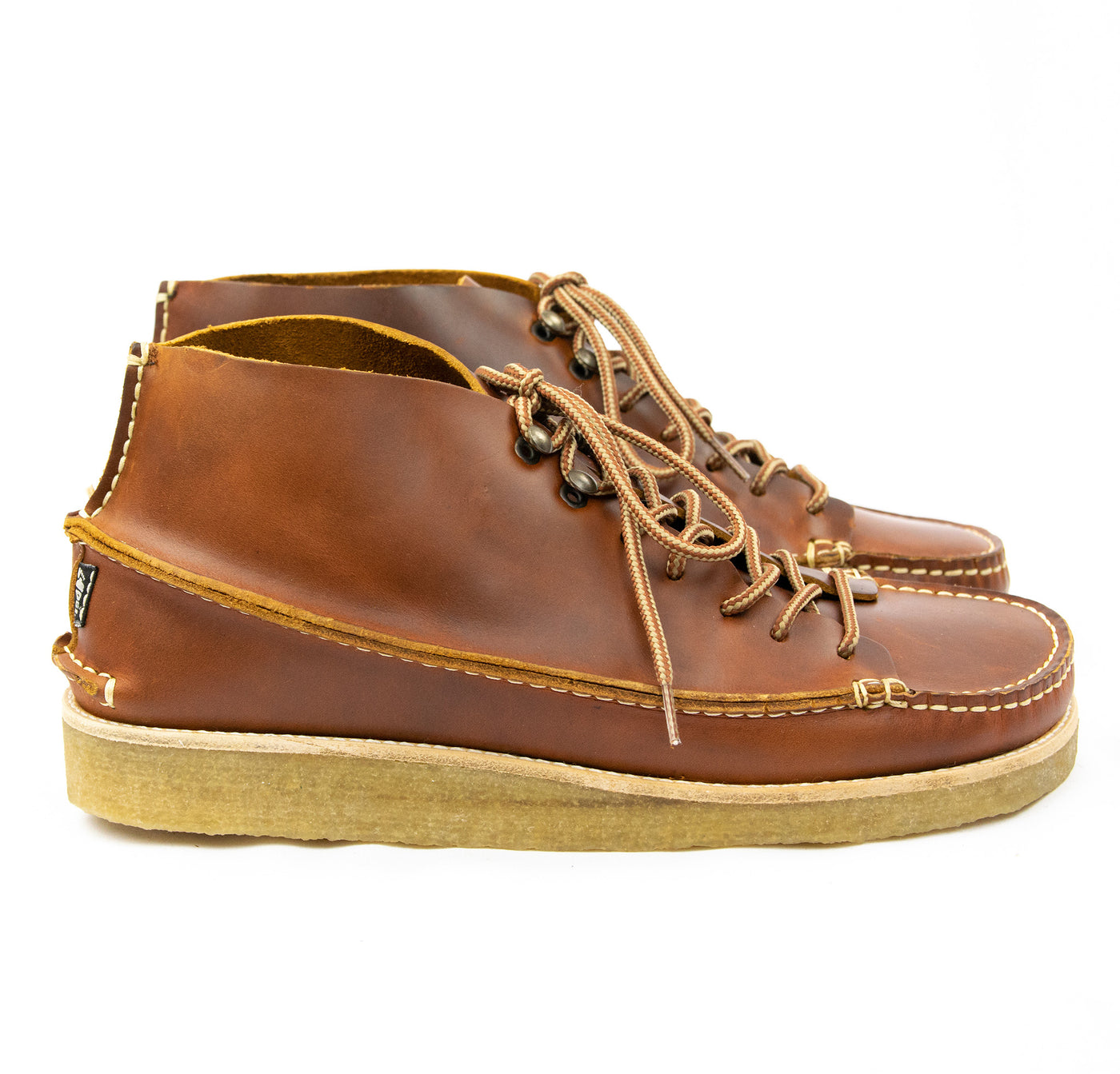 Yogi Fairfield Leather Lace Up Boot Apricot Crepe Side