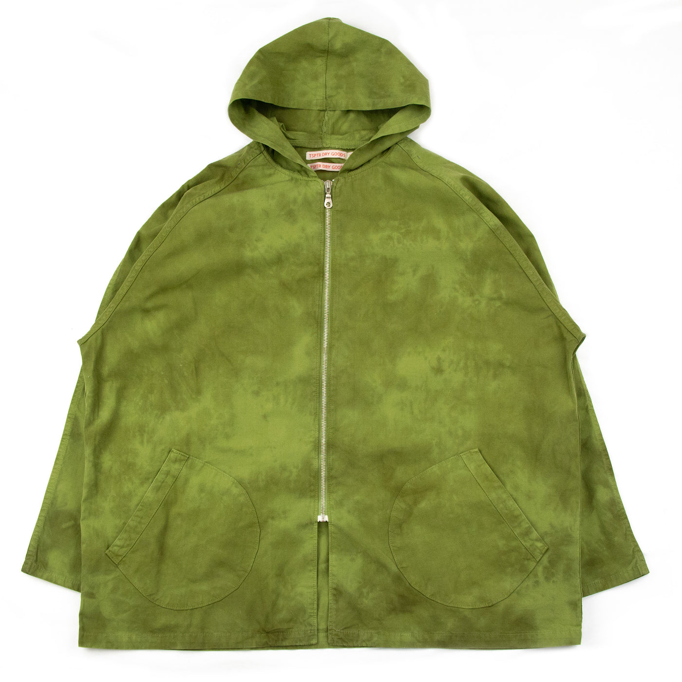 TSPTR Poncho Jacket Tie Dye Green Front