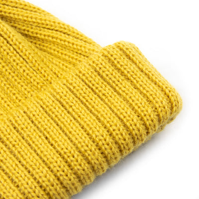 Connor Reilly Wool Watch Cap Mustard Made In England RIBBED