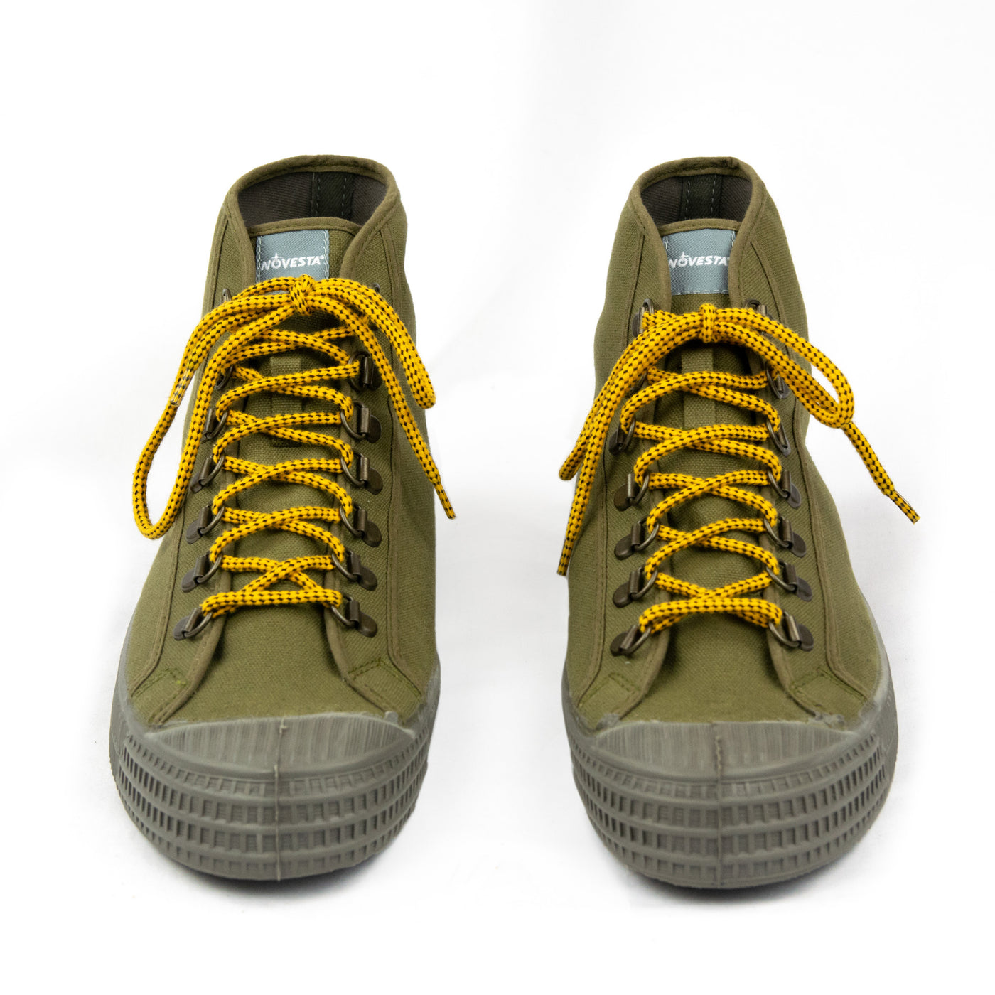 Novesta Star Dribble Trampky Hiker Military Green / Grey / Yellow FRONT