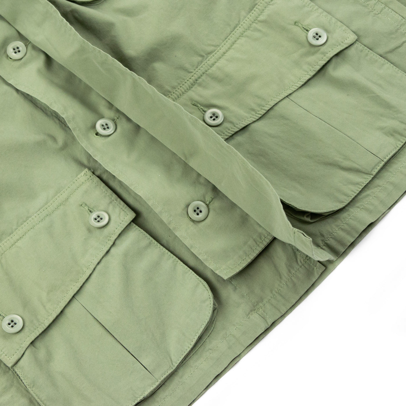 TSPTR Nam Jacket Cotton Poplin Olive Detail