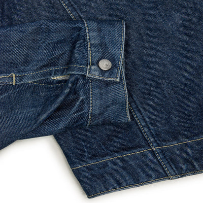 Vintage 90s Levi's Red Tab Engineered Jeans Blue Denim Jacket L CUFF