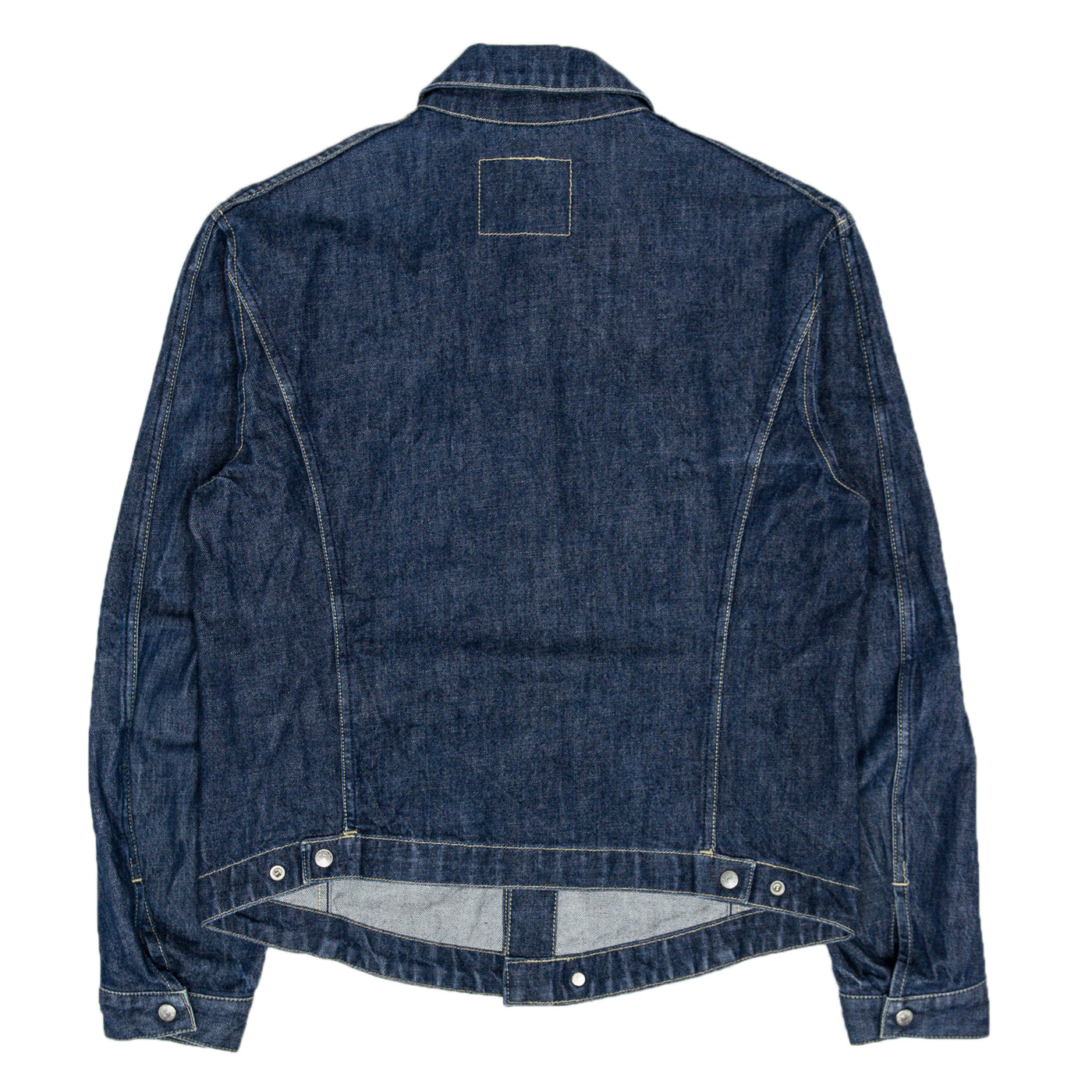 Vintage 90s Levi's Red Tab Engineered Jeans Blue Denim Jacket L BACK 