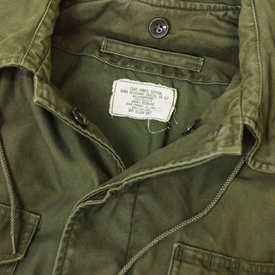 Vintage 60s Vietnam USAF Men's Wind Resistant Cotton Sateen Field Jacket S Reg inner label