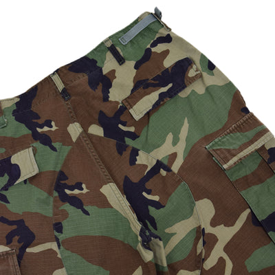 Vintage US Army Camo Hot Weather Combat Ripstop Field Trousers L Reg back detail