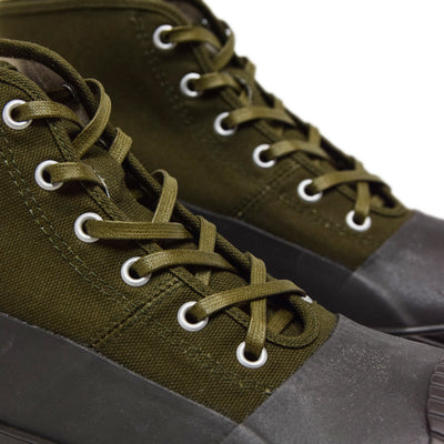 Moonstar Vulcanised Alweather Boot Khaki Made In Japan LACES
