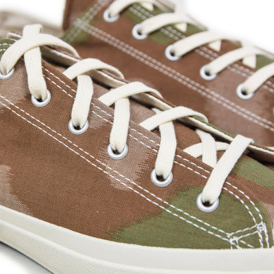 Moonstar Vulcanised Low Basket Camo Shoe Made In Japan laces