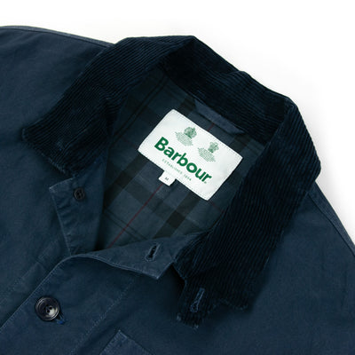 Barbour White Label Chore Casual Navy Tag