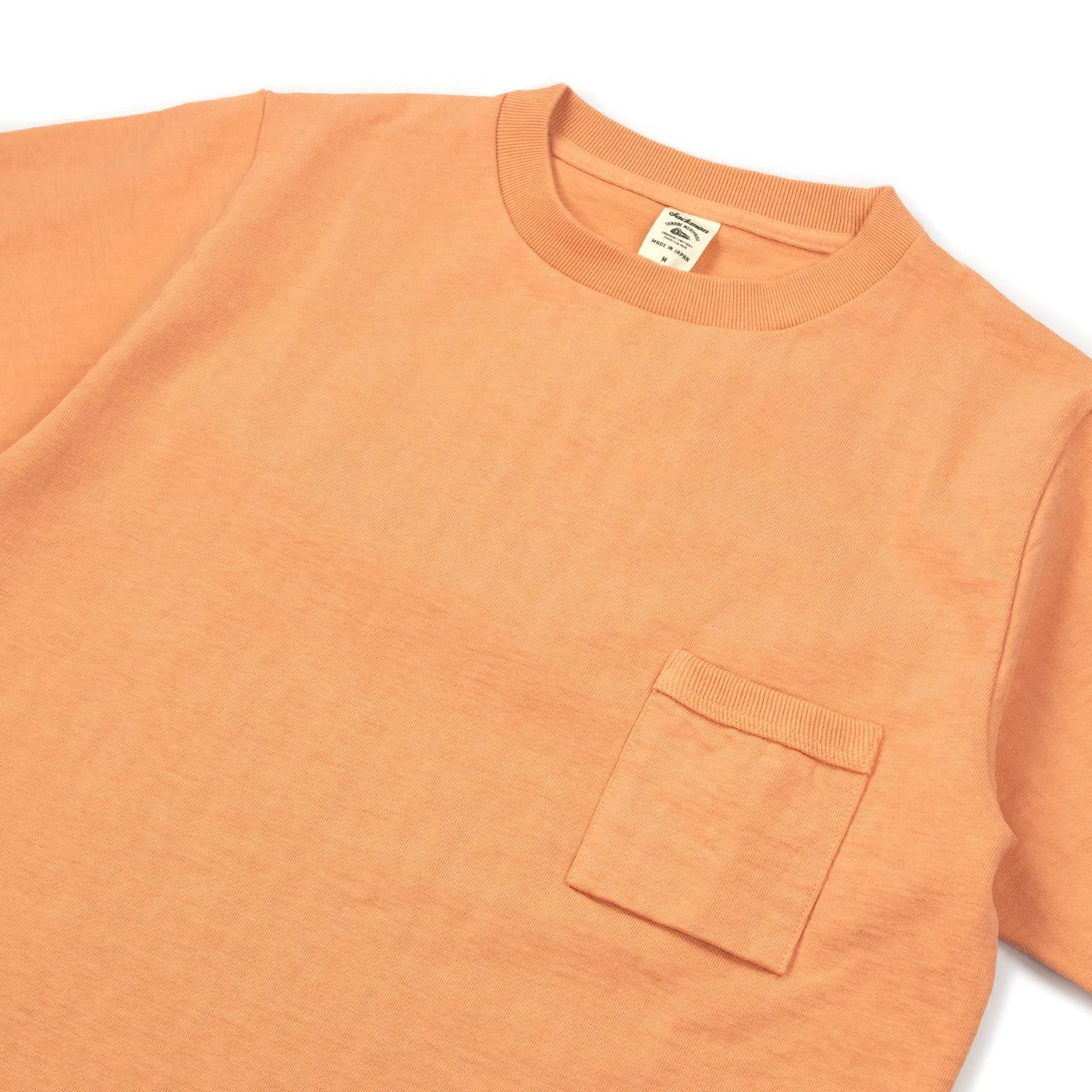 Jackman Dotsume Pocket T-Shirt Coral Pink Chest