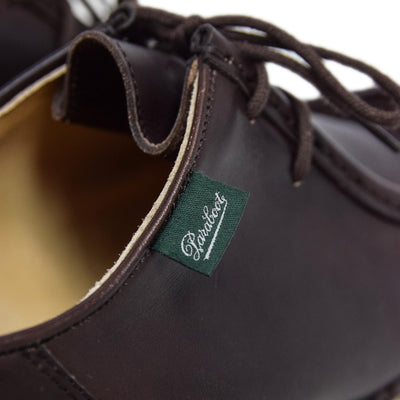 Paraboot Michael Marche II Lis Café Lace Up Leather Derby Shoe label