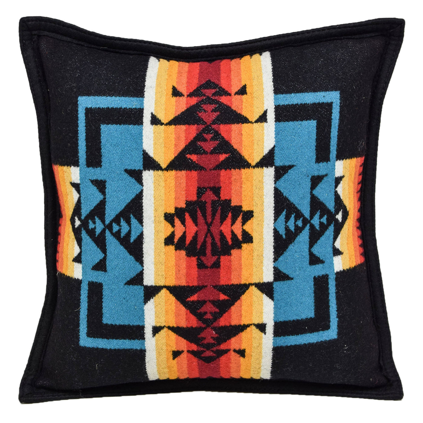 Pendleton Chief Joseph Patterned Cushion Black Made in the USA FRONT