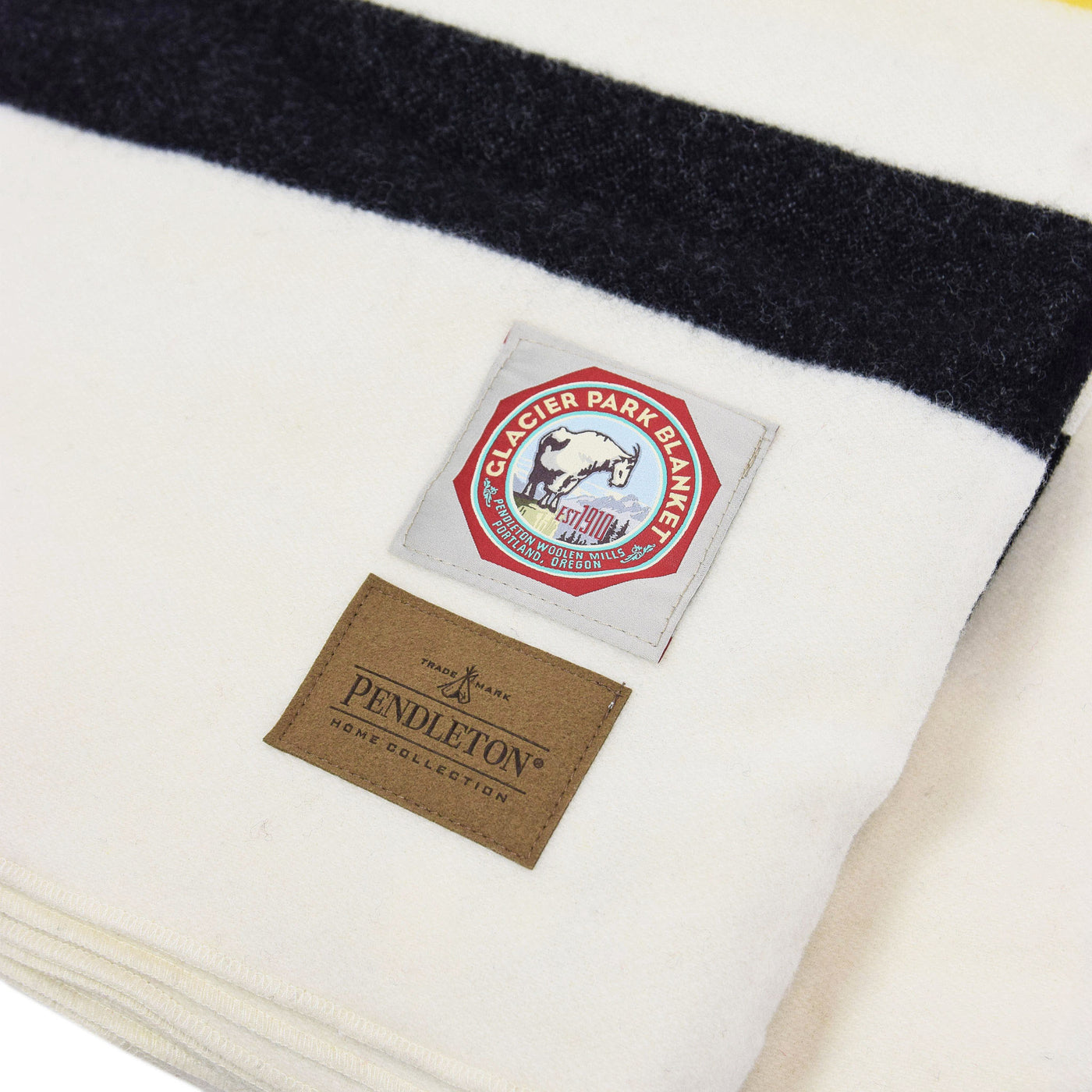 Pendleton National Park Striped Wool Throw Made in the USA label detail