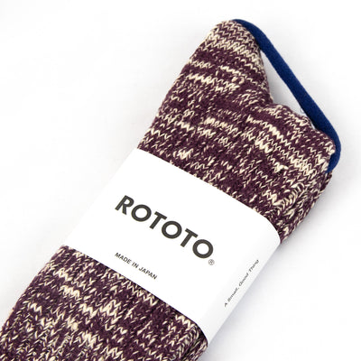 Rototo Low Gauge Wool Socks Burgundy Made In Japan PACKAGING 